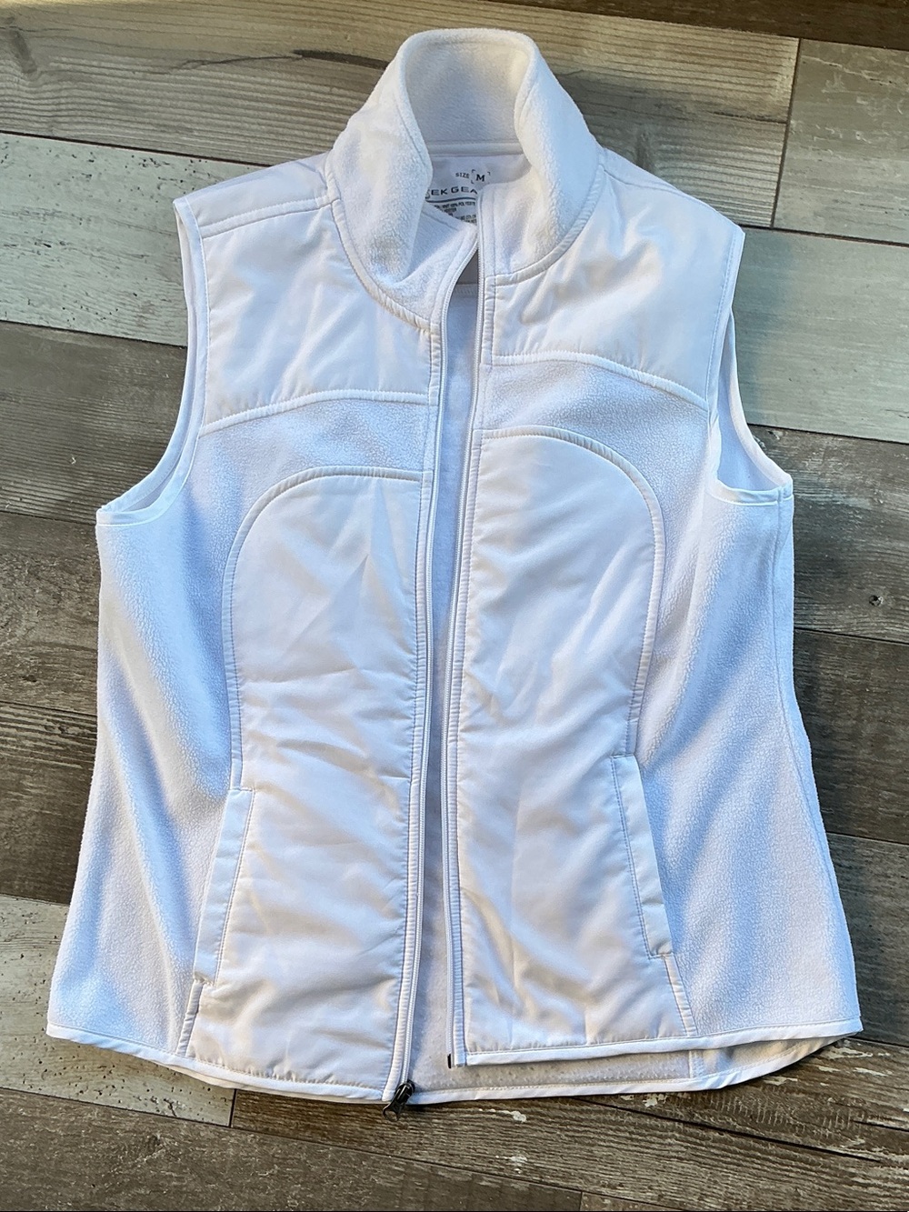 Tek Gear White Fleece Vest M